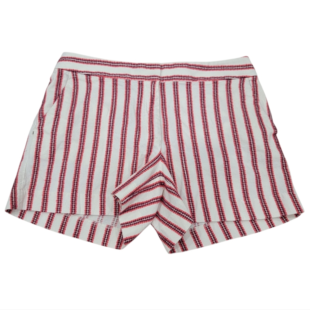 LOFT Striped Shorts Red Cream Euro Summer Cotton Blend Pockets Women’s
Size 6 - Picture 1 of 14